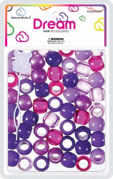 DREAM BEAD 18MM 52PC M/PURPLE