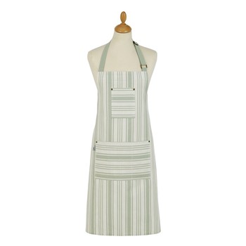 SAGE STRIPE COTTON APRON