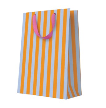 Ohh Deer - Orange and Blue Stripe Large Gift Bag - 12127