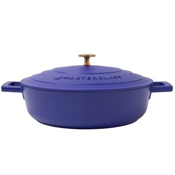 MASTERCLASS NON STICK SHALLOW CASSEROLE - 28CM/4 LITRE - ELECTRIC BLUE