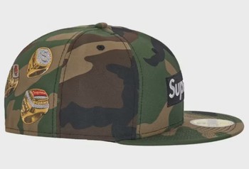 Supreme Rings Box Logo New Era 59Fifty Fitted Hat Woodland Camo • Brand New [4346] - view 3