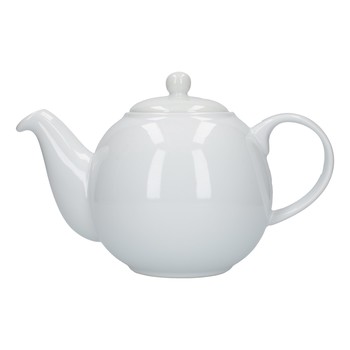 FARMHOUSE WHITE GLOBE TEAPOT - 1.2 LITRE (6 CUP)