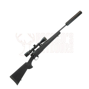 Howa 1500 Black Stock 7mm-08 Rem 20" + Nikko Stirling GamePro 3-9x40 Scope + Ghost Modular Suppressor