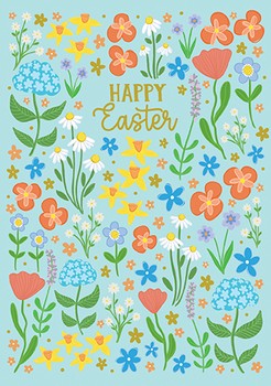 Paper Rose - Easter Floral Pattern Card - PRE124
