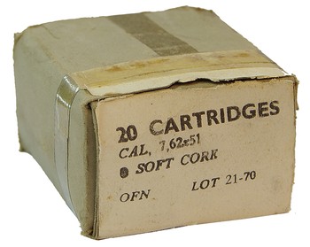Original 7.62x51 Soft Cork Ammunition Lot 21-70