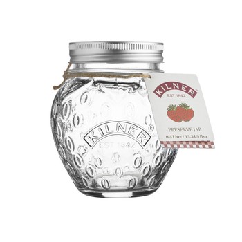 STRAWBERRY SHAPED 400ML JAM JAR