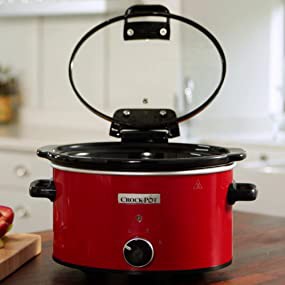 CROCK POT 3.5 LITRE HINGED SLOW COOKER - RED