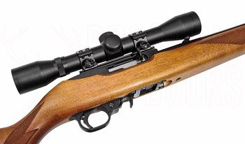 Ruger 10/22 Sporter Blued Wood + 4x32 Scope + Suppressor