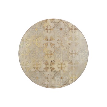 GOLD IMPRESSIONS ROUND PLACEMATS - SET OF 4