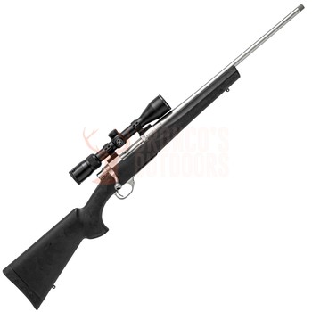 Howa 1500 Stainless Steel Black 7mm-08 20" + Nikko Stirling Zero-Lok Rings 1" + Vortex Diamondback Riflescope 4-12x40mm BDC