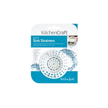 PLASTIC SINK STRAINERS - PACK OF 2