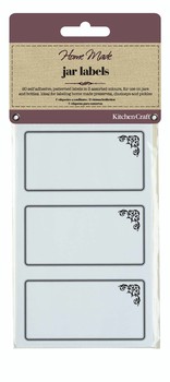 MONOCHROME JAM JAR LABELS - PACK OF 20