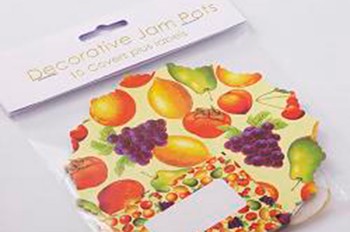 FRUIT DESIGN JAM JAR COVER KIT -  PACK OF 20