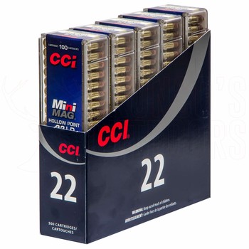 CCI .22LR Mini Mag 36gr Hollow Point 500 Rounds