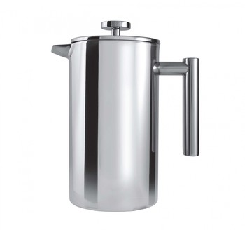 POLISHED 3 CUP INSULATED STAINLESS STEEL CAFETIERE
