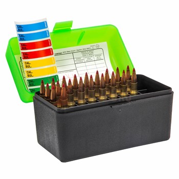 MTM Case-gard Rifle Flip-top Ammo Box Clear Green/Black
