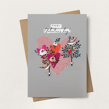 Stephanie Rose - Happy Valentine's Heart Tree Card - SDFV01(D)