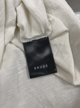 Rhude Flocked Burnout Tee Vintage "WHITE" • Pre-Owned [1192] - view 3