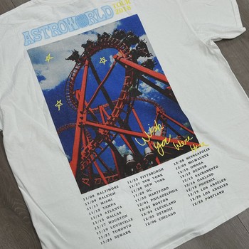 Travis Scott Astroworld "Wish You Were Here" Tour Roller Coaster Tee • Brand New [6355] - view 2