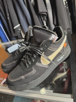 Nike Air Force 1 Low Off-White Black White No Box • Pre-Owned [7556] - view 2