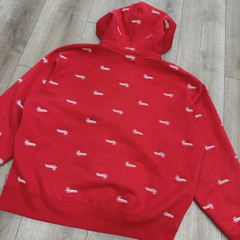 Supreme Repeat Script Zip Up Hooded Sweatshirt • Pre-Owned [1613] - view 2