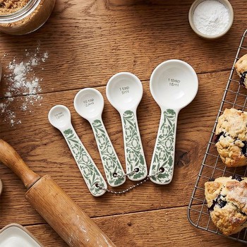 ACORN CERAMIC MEASURING SPOONS - SET OF 4