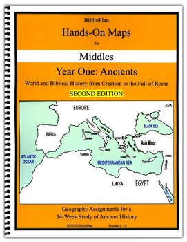 BiblioPlan's Hands-on Maps for Middles: Year One (Ancients) -- Grades 2 to 8 (2nd Edition)