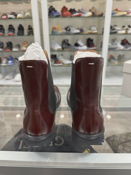 Maison Margiela bordeaux leather Chelsea boots • Brand New [7138] - view 4