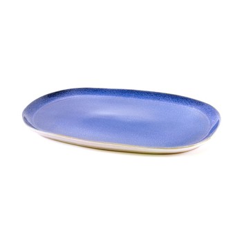 'NORTE' GLAZED TERRACOTTA PLATTER - DENIM
