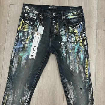 Purple Brand P001 'Iridescent Painter Black' Jeans • Pre-Owned [9017] - view 4