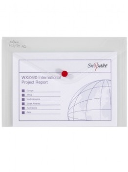 Snopake PolyFile Stud Wallet Clear F/C - 11154XS