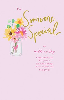 Paper Rose - Someone Special - Vase of Flowers Card - SOM001