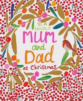 Paper Salad - MUM AND DAD AT CHRISTMAS BERRY WREATH - HX21137