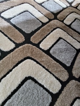 5D Shaggy rug 6414 Sand 8x11