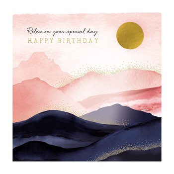 The Art File - Pink Mountains Card (D)