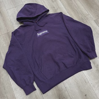 Supreme Box Logo Hooded Sweatshirt (FW23) Dark Purple • Pre-Owned [7095] - view 5