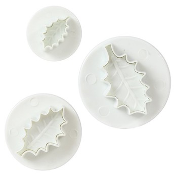 HOLLY LEAF PLUNGER CUTTER - SET OF 3