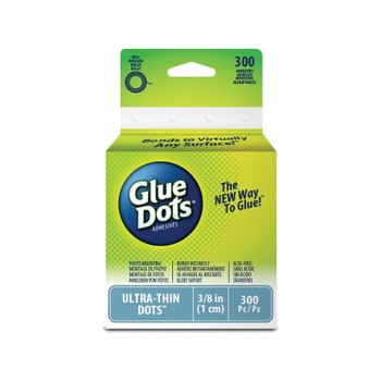 Glue Dots .375 Ultra Thin Dot Roll-300 Clear Dots