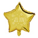 Hootyballoo - Gold Star 'Well Done' 20" Foil Balloon - SPMO427
