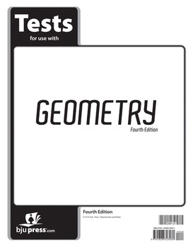 BJU GEOMETRY TESTS 4TH ED