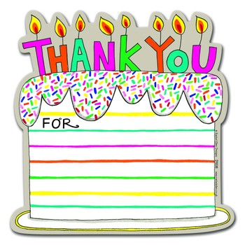 Rachel Ellen - Die Cut Social Stationery - Cake Thank You - DSS18 (D)