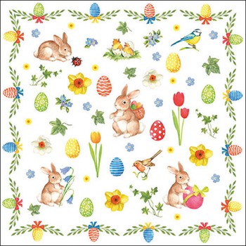 EASTER COLLAGE PAPER NAPKINS