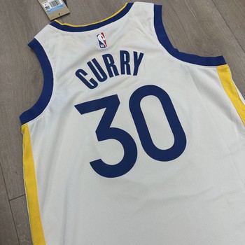 Nike Stephen Curry White Golden State Warriors Swingman Jersey • Brand New [3321] - view 5