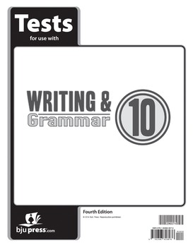 USED BJU ENGLISH WRITING & GRAMMAR 10 TESTS 4TH ED