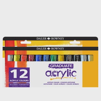 Daler Rowney - Graduate Acrylic Set 12x22ml - D123900012