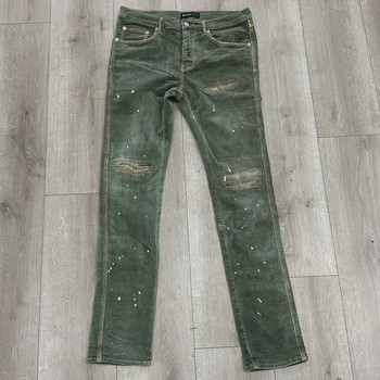 PURPLE BRAND 3-Needle Forest Wash Repair Skinny Jeans • Pre-Owned [9381] - view 4