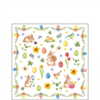 EASTER COLLAGE COCKTAIL PAPER NAPKINS
