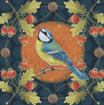 Green Pebble -Blue Tit- AC10225 (D)