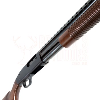 Mossberg 500 Retrograde Persuader Walnut Cyl Bore 12ga with Heat Shield