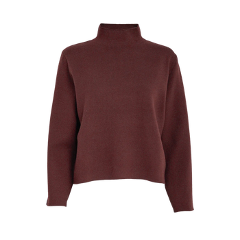 Lupi High Neck Knit Pullover · Andorra Red